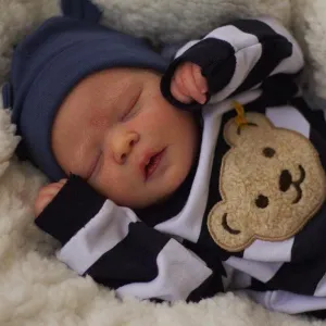 17-Inch Reborn Toddler Boy Doll: Soft Full Body Silicone, Flexible 3D Skin Tone