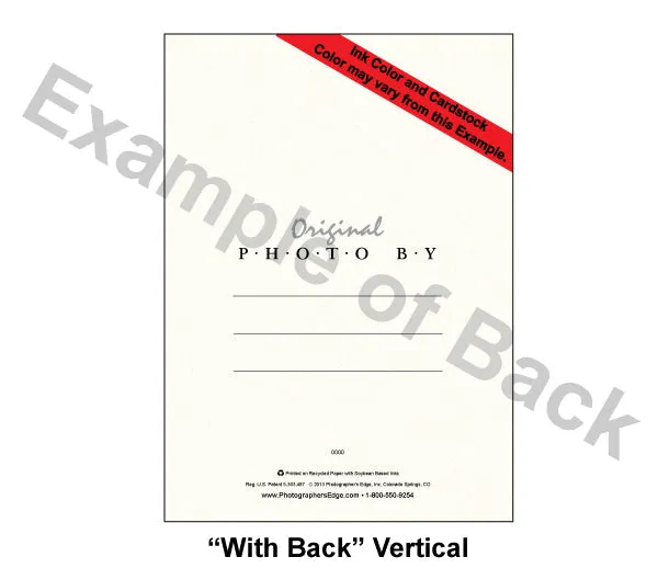 413SC - Natural, Scarlet Red Border, Vertical, set of 10 cards