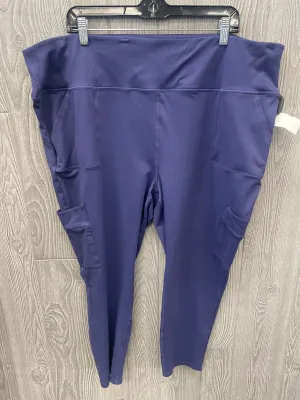 Athletic Leggings By Clothes Mentor In Blue, Size: 3x