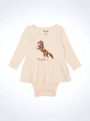 Baby Girl's Wrangler Horse Onesie