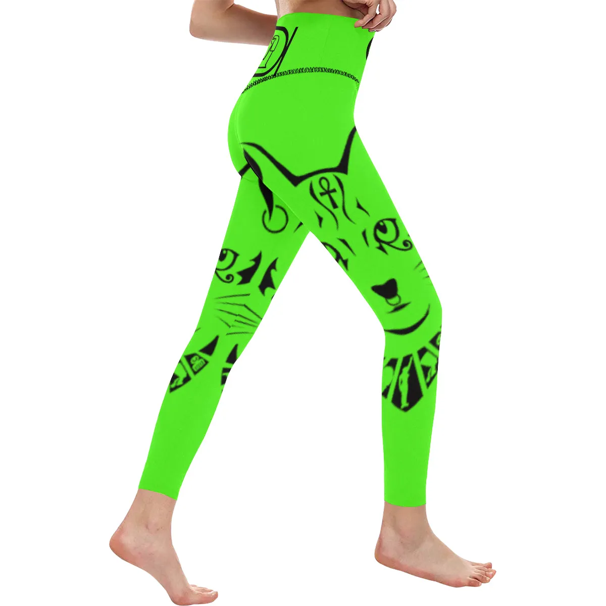BASTET FLUO  High-Waisted Leggings