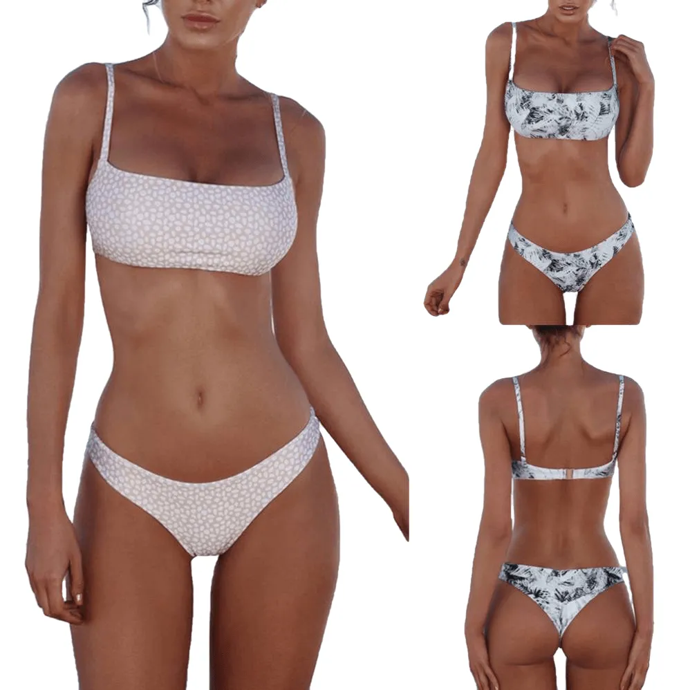 Bathing Women Bandeau Bandage Bikini Set Push-Up