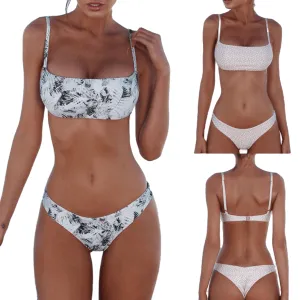 Bathing Women Bandeau Bandage Bikini Set Push-Up