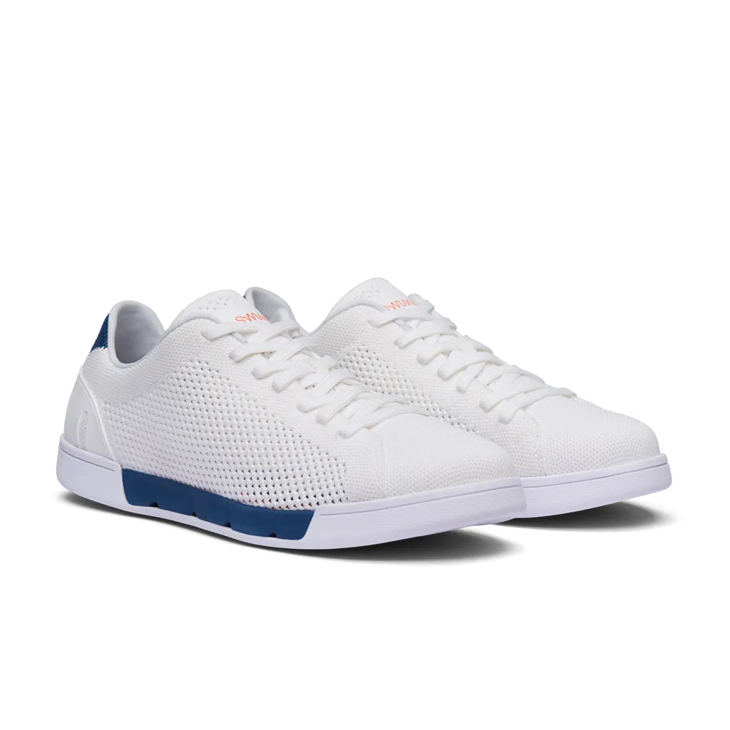 Breeze Tennis Knit - White/Ensign Blue