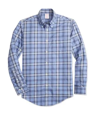 Brooks Brothers Men's Madison Relaxed-Fit Sport Shirt Light Blue