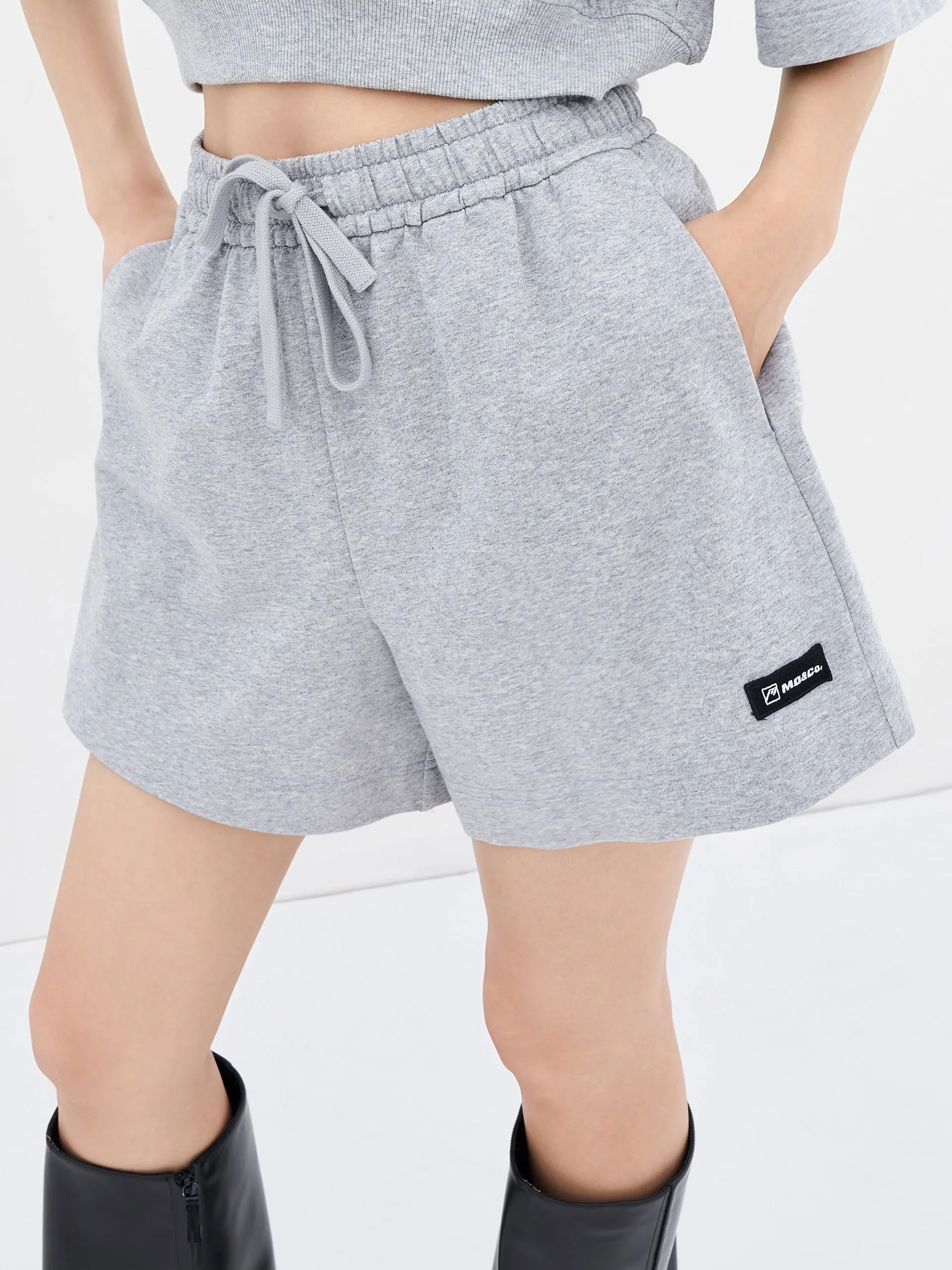 Cotton Elastic Drawstring Shorts