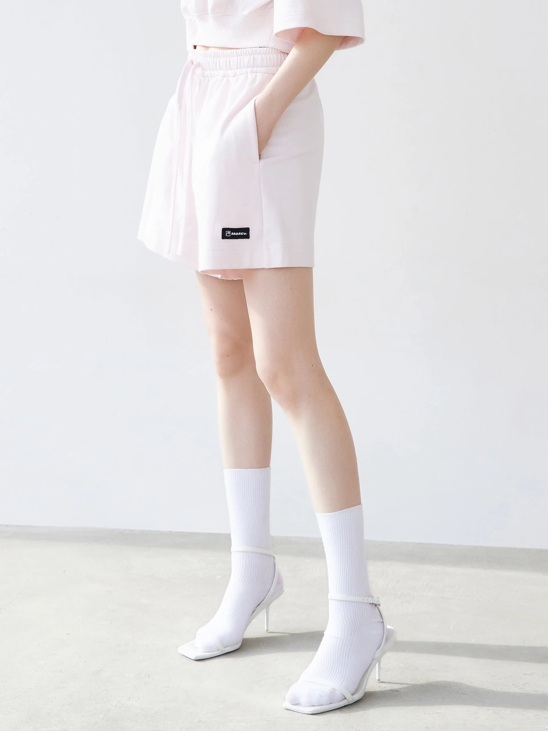 Cotton Elastic Drawstring Shorts
