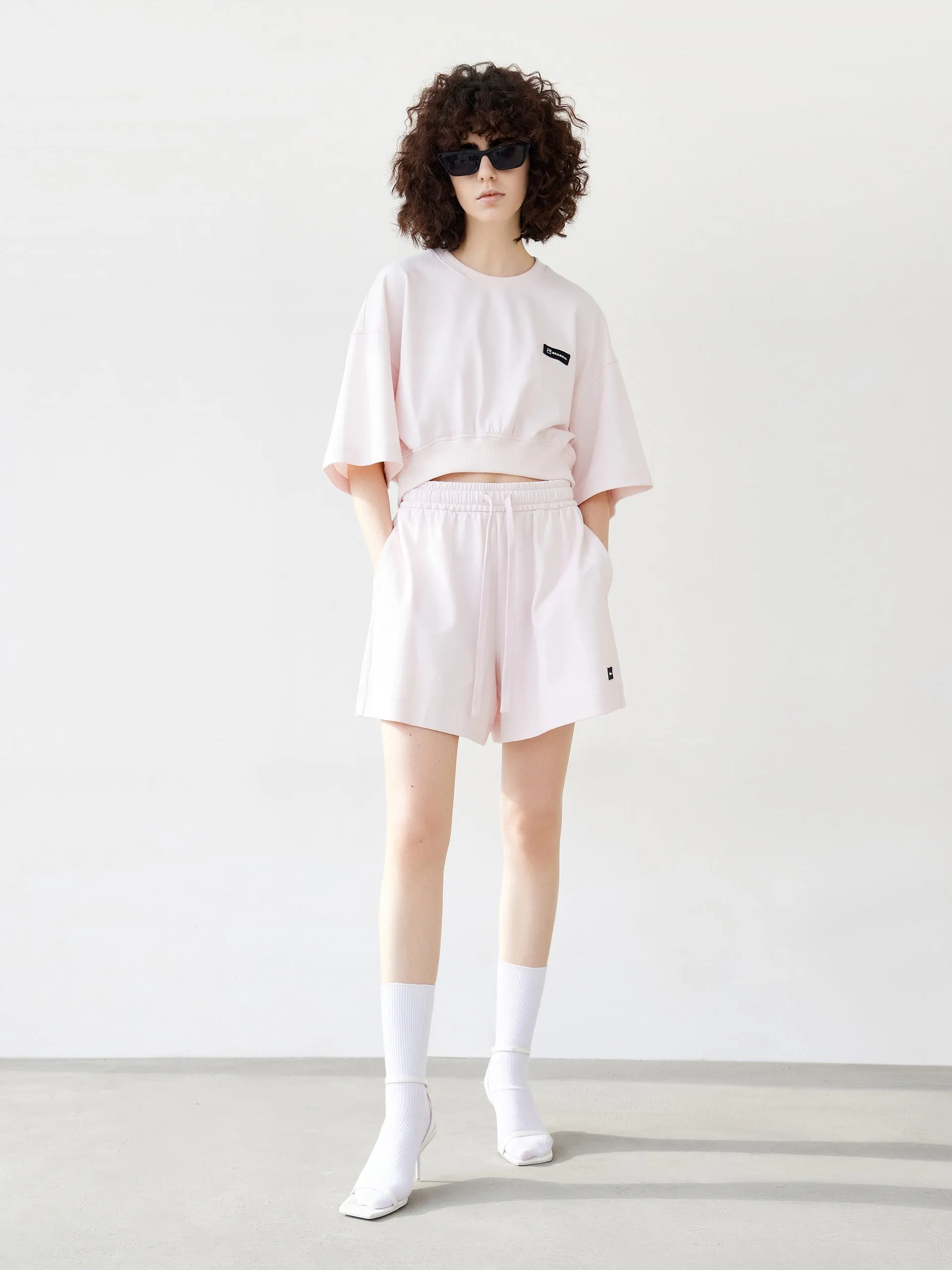 Cotton Elastic Drawstring Shorts