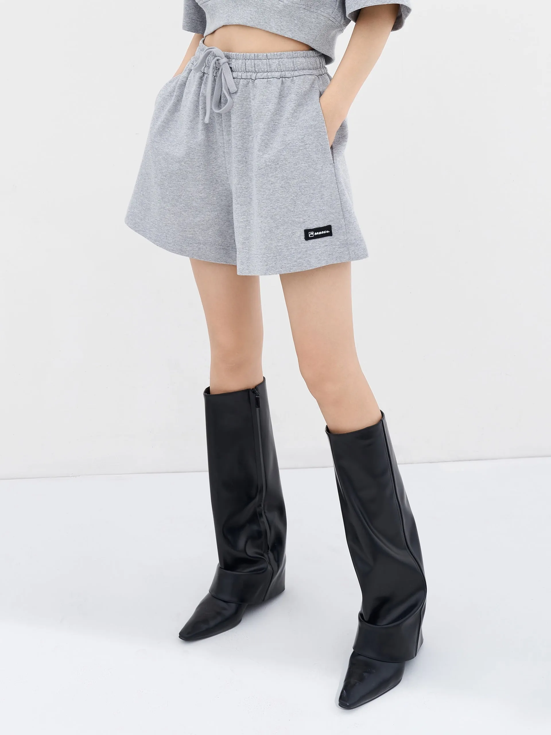 Cotton Elastic Drawstring Shorts