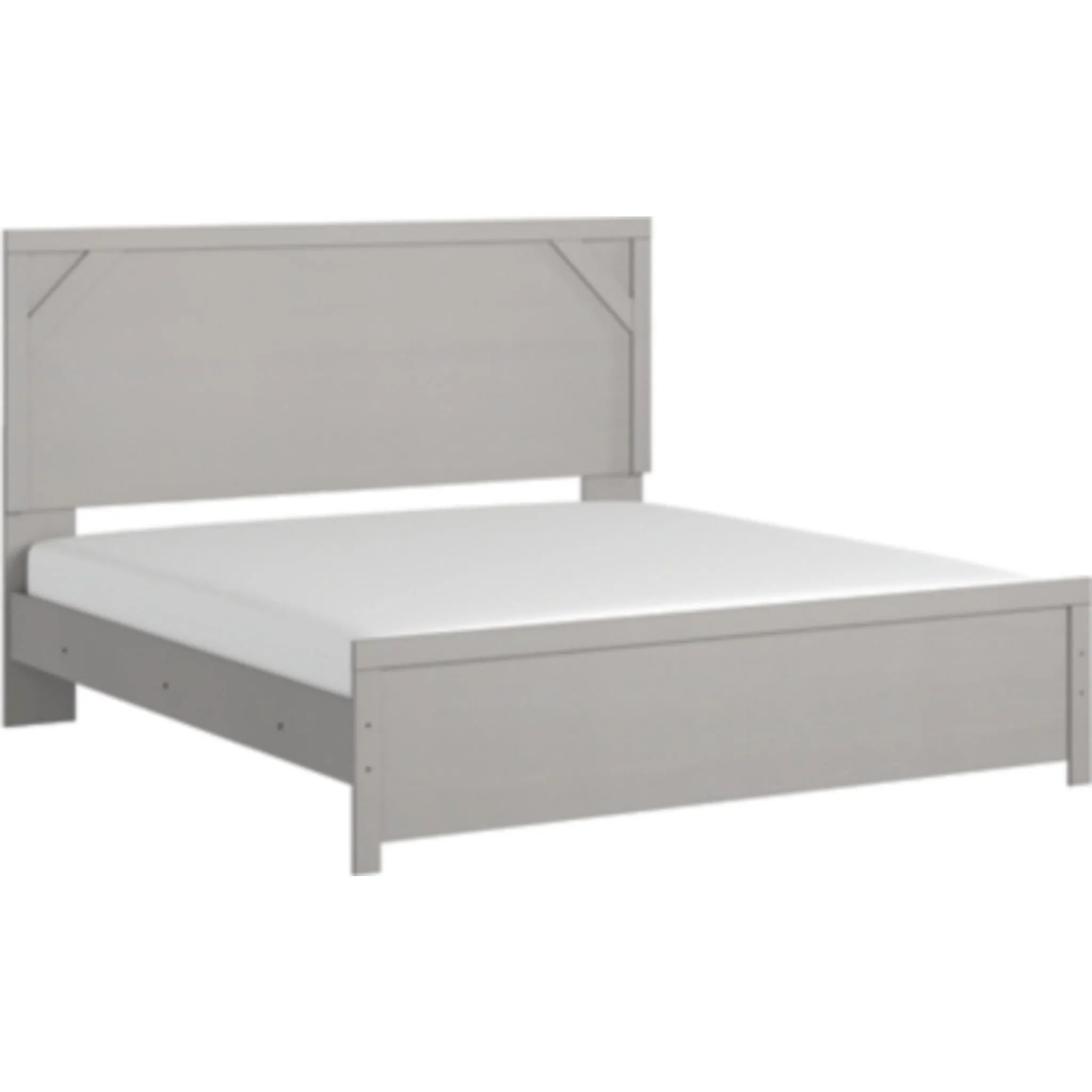 Cottonburg 5 Piece King Panel Bedroom - Light Gray/White