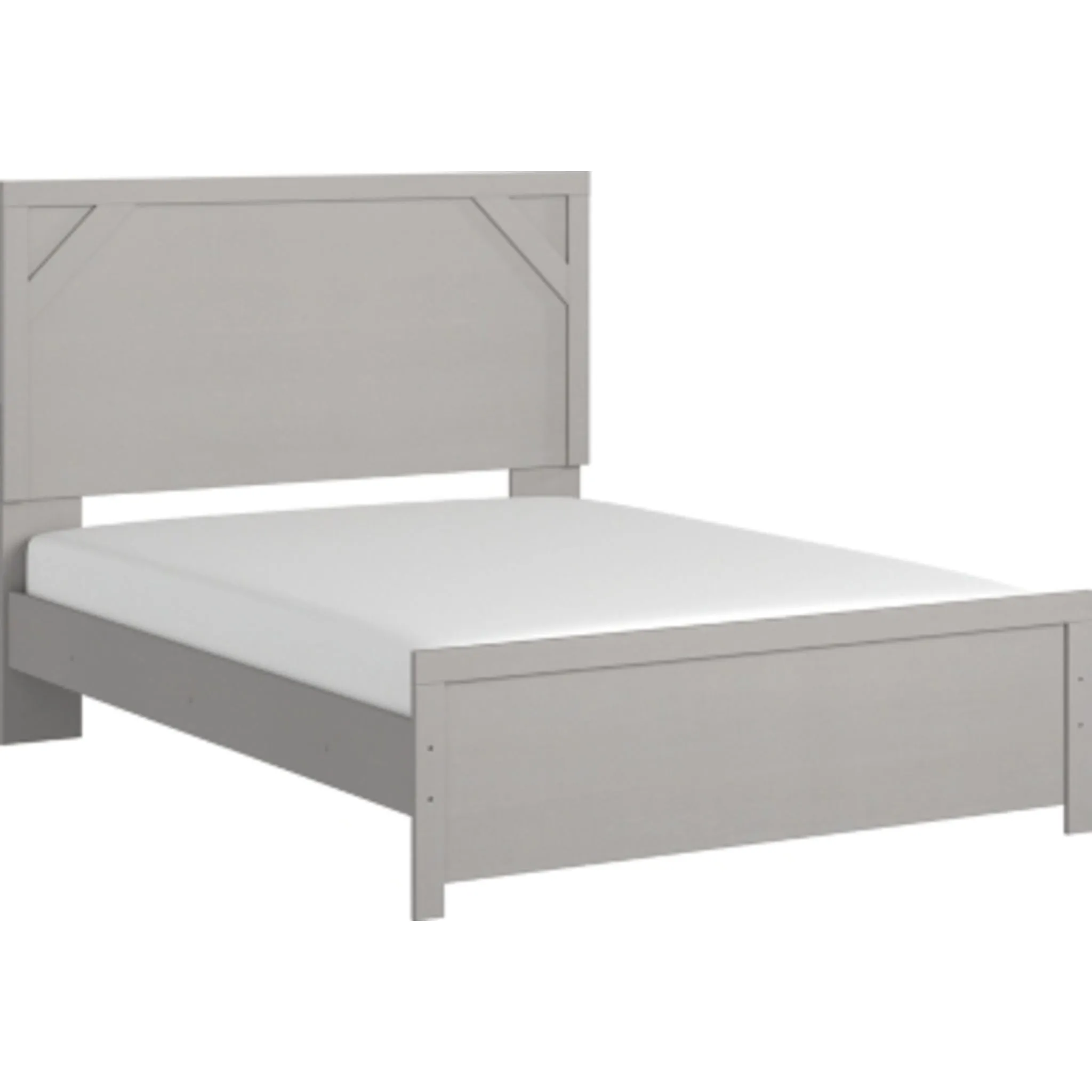 Cottonburg 5 Piece Queen Panel Bedroom - Light Gray/White
