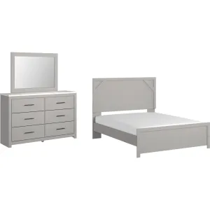 Cottonburg 5 Piece Queen Panel Bedroom - Light Gray/White