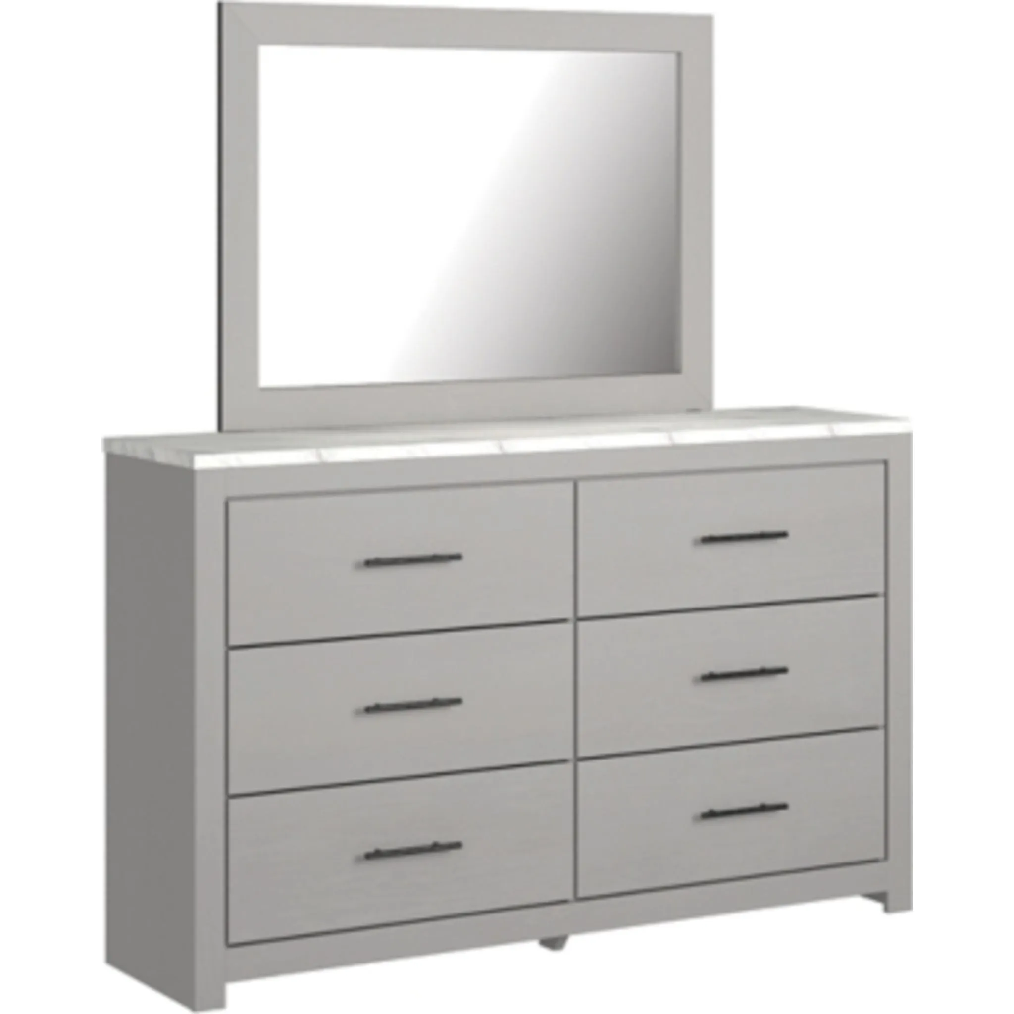 Cottonburg 5 Piece Queen Panel Bedroom - Light Gray/White