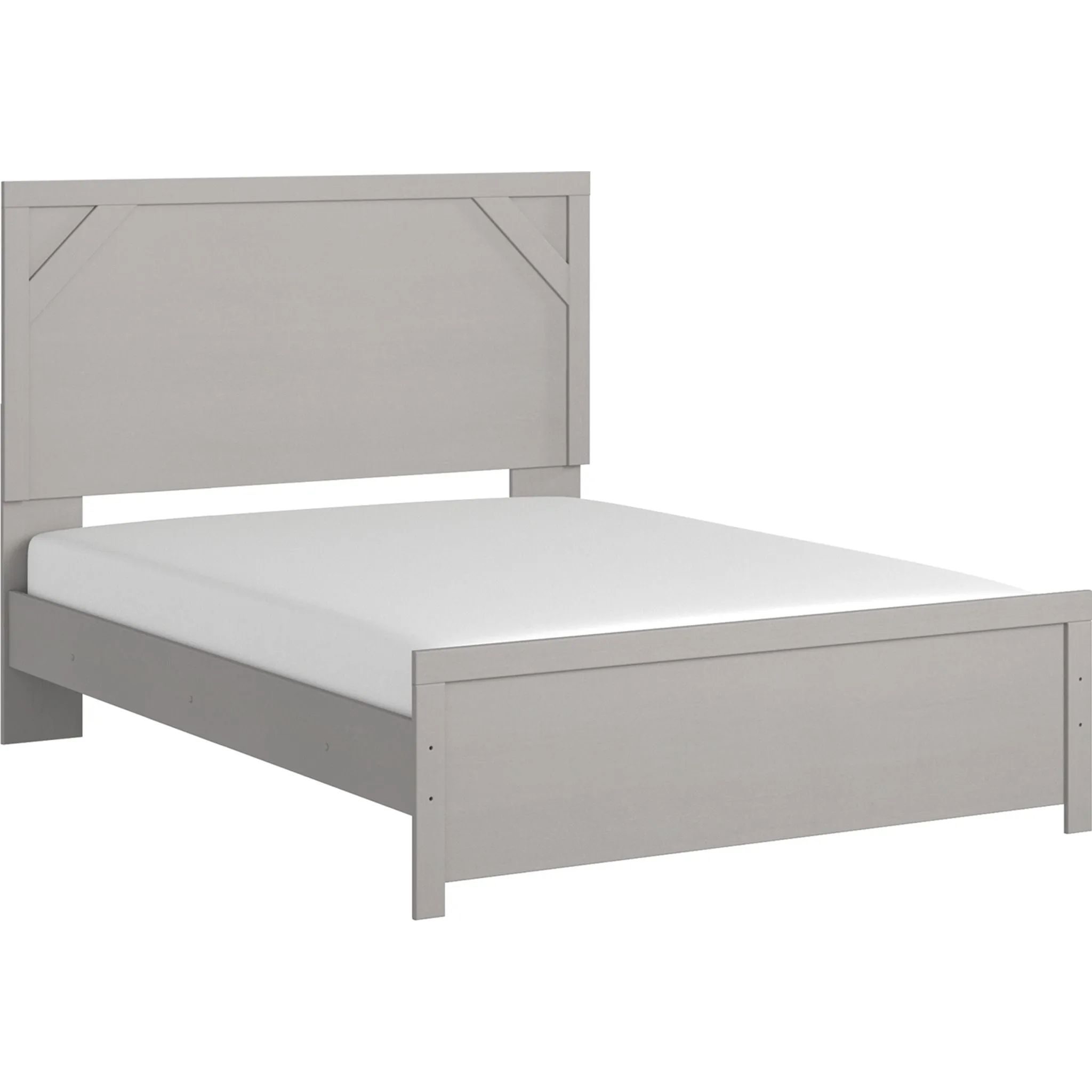 Cottonburg 5 Piece Queen Panel Bedroom - Light Gray/White