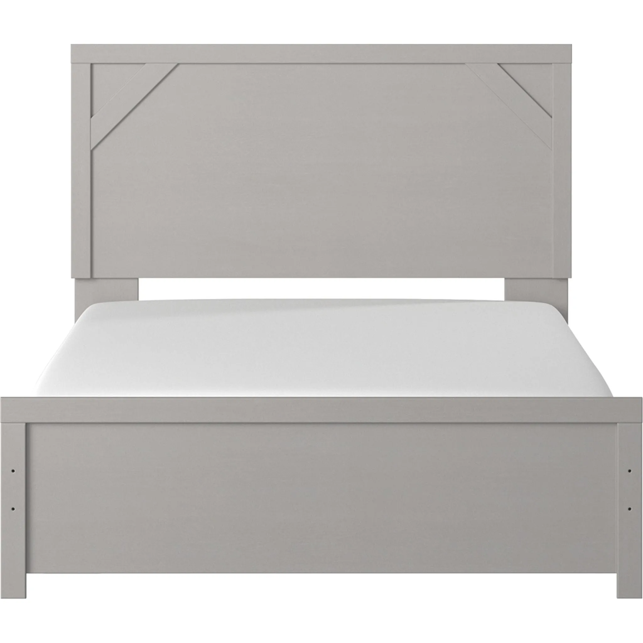 Cottonburg Panel Bed - Light Gray/White