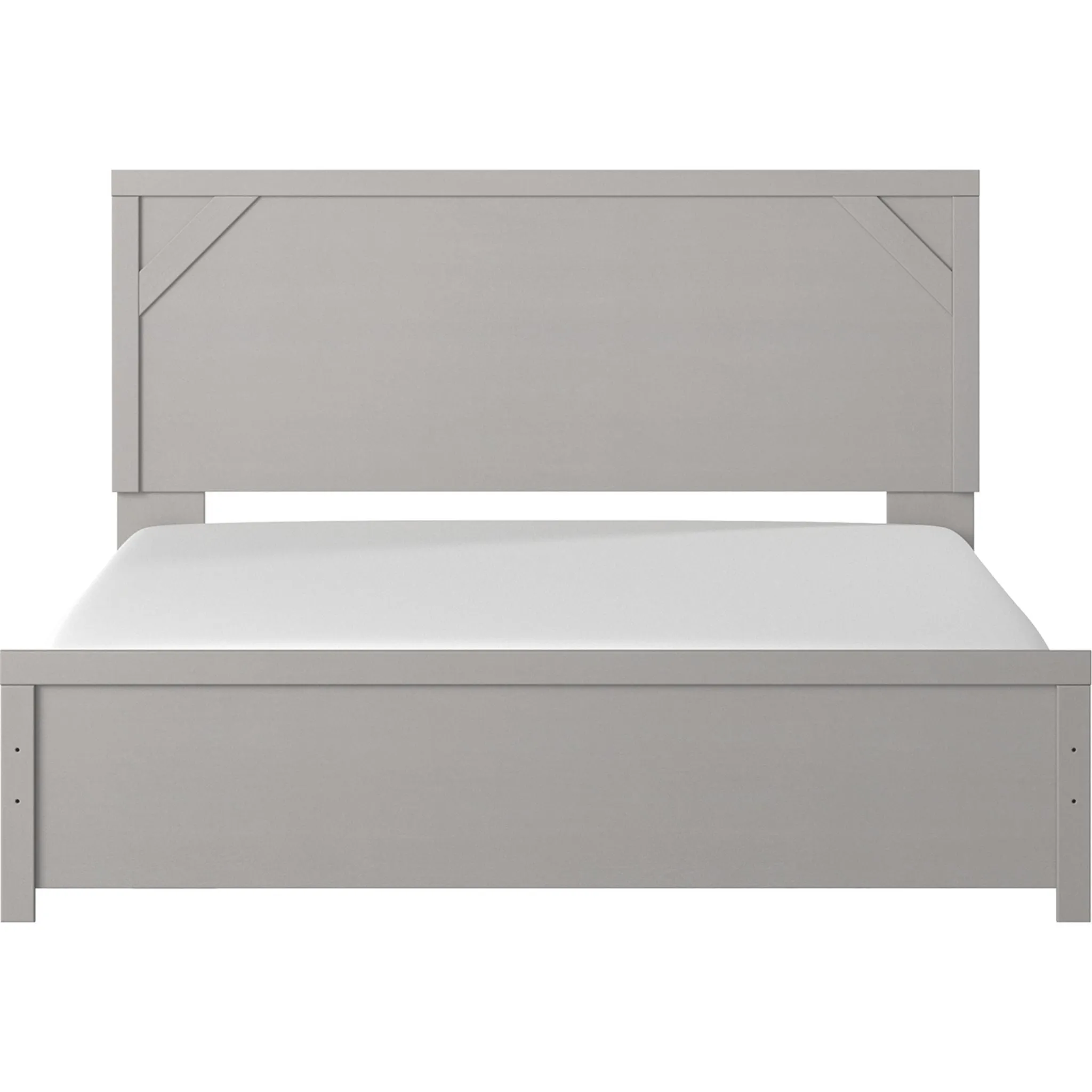 Cottonburg Panel Bed - Light Gray/White