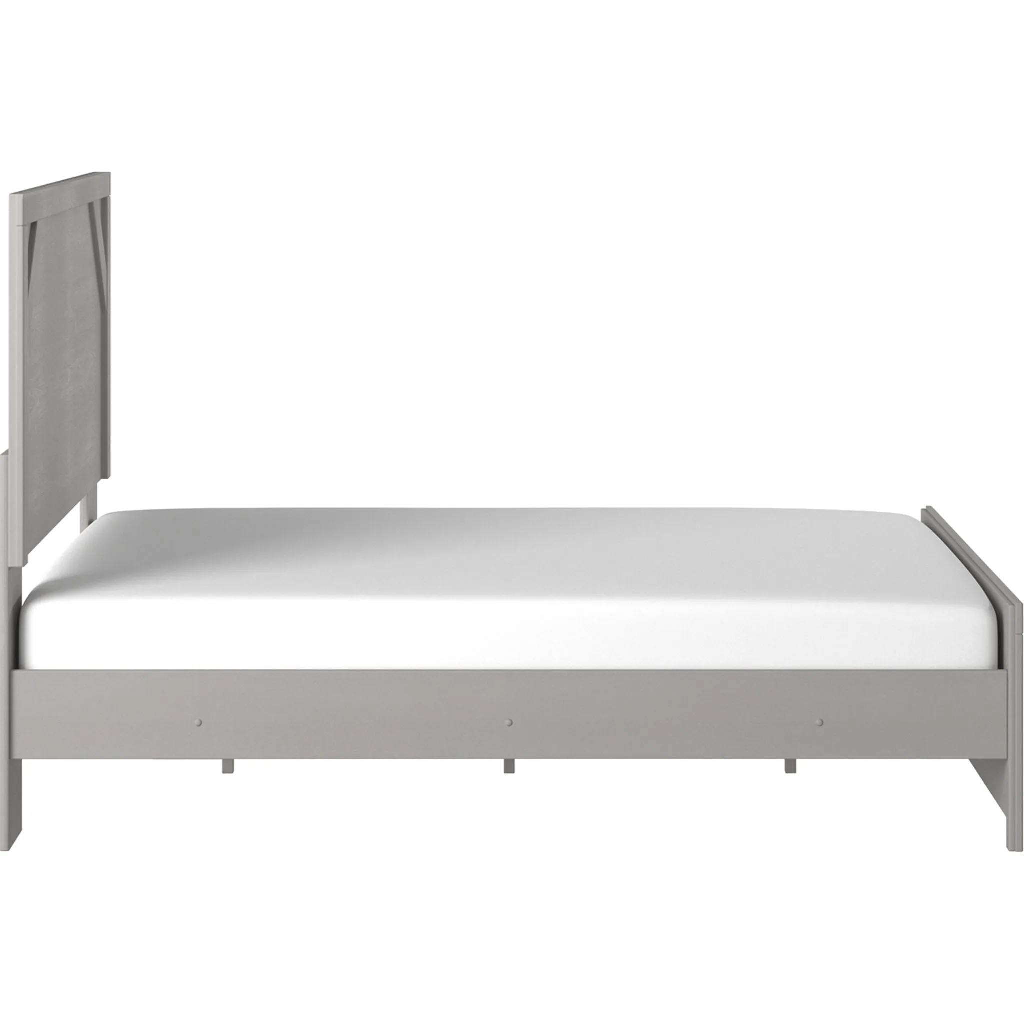 Cottonburg Panel Bed - Light Gray/White