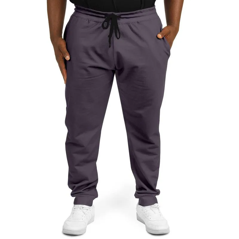 Dark Purple Gray Joggers | Unisex | with PLUS sizes | Dark Pale Pastel Purple Gray | C15M30Y0K80