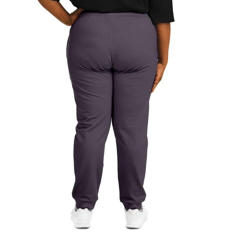 Dark Purple Gray Joggers | Unisex | with PLUS sizes | Dark Pale Pastel Purple Gray | C15M30Y0K80