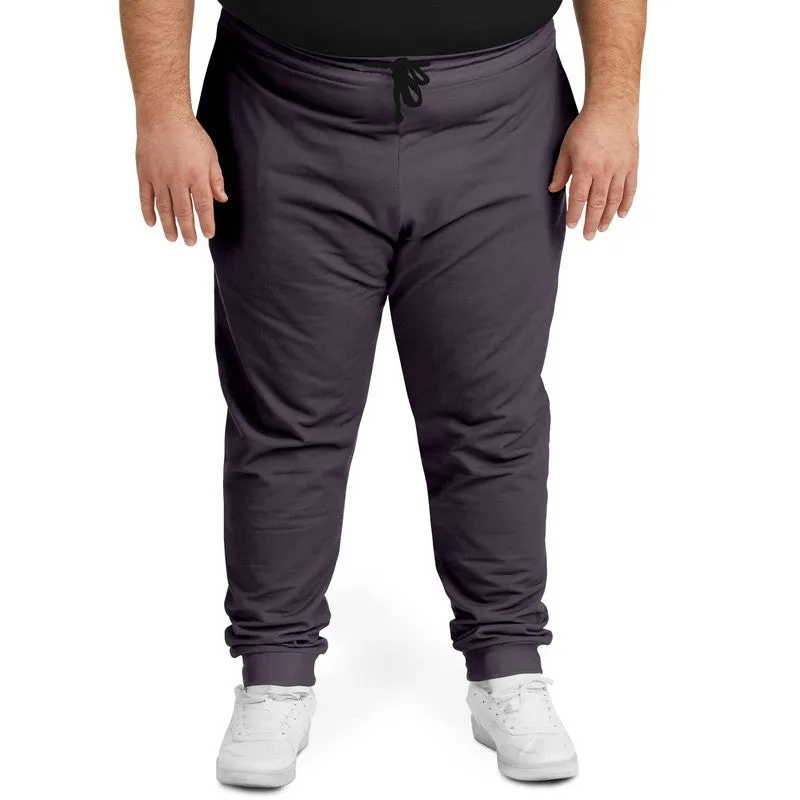 Dark Purple Gray Joggers | Unisex | with PLUS sizes | Dark Pale Pastel Purple Gray | C15M30Y0K80