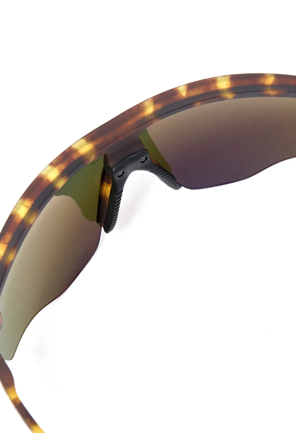 District Vision Junya Racer Sunglasses - Tortoise / D  Blue Mirror