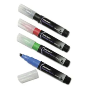 DRY ERASE MARKERS, CHISEL TIP, ASSORTED, 4CT-SET (10 SETS PER PACK)