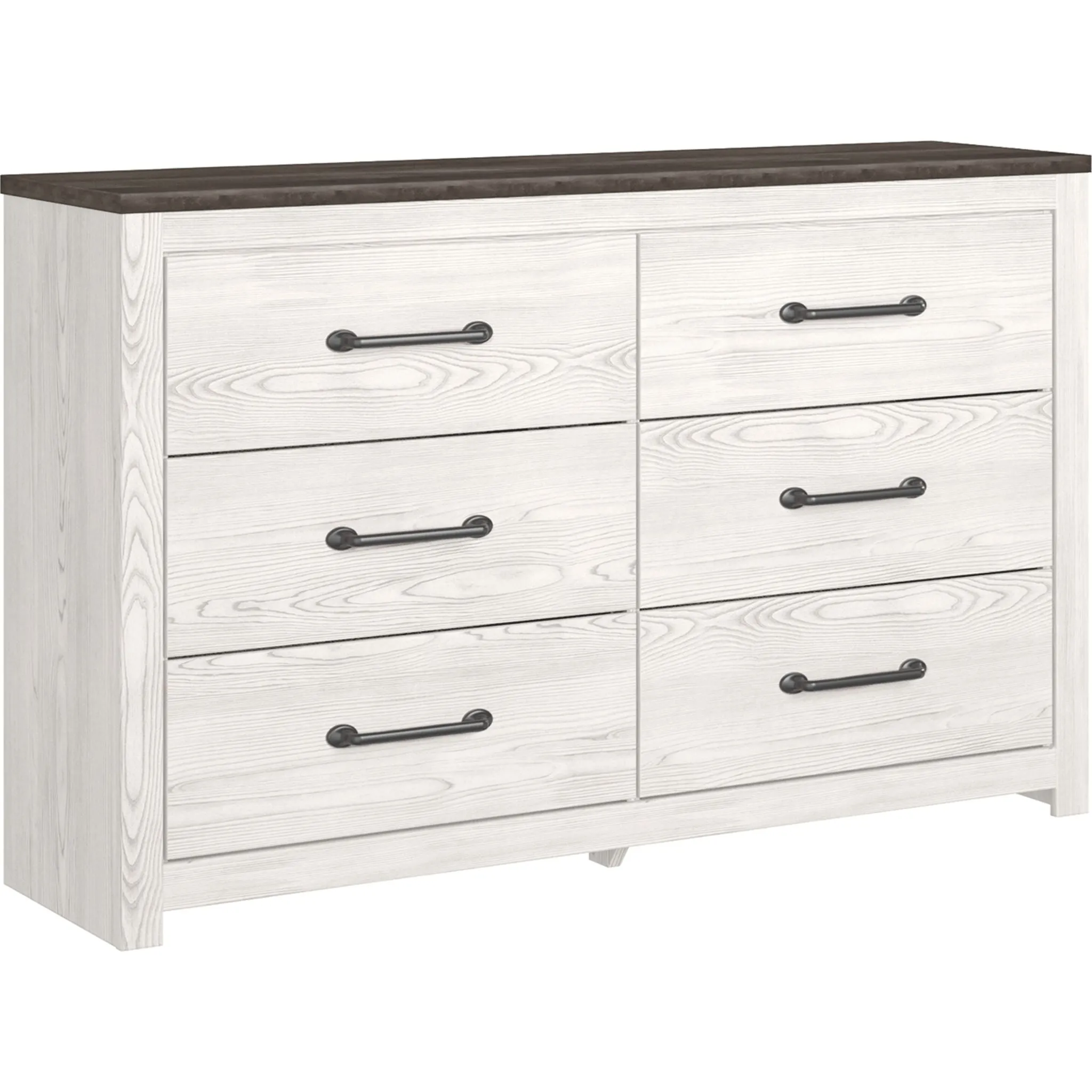 Gerridan 5 Piece Queen Panel Bedroom - White/Gray