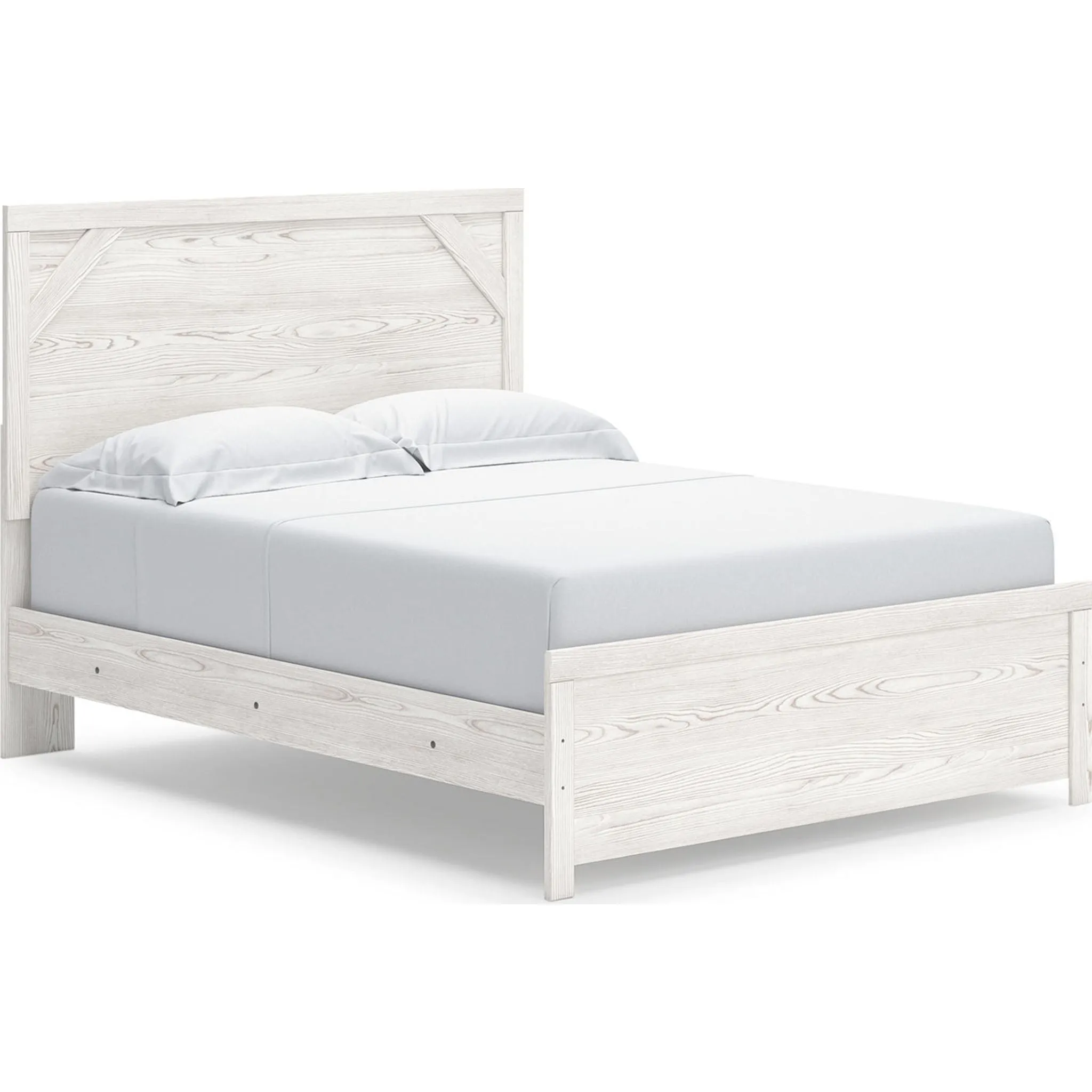 Gerridan 5 Piece Queen Panel Bedroom - White/Gray