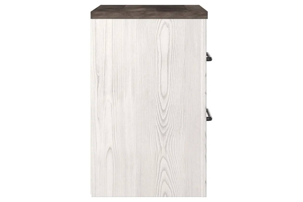 Gerridan White/Gray Nightstand