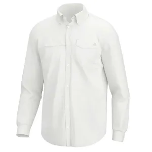 Huk Tide Point Long Sleeve Sport Shirt - White