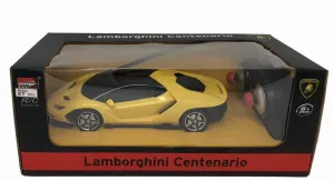 Lamborghini Centenario Electric RC Car Radio Remote Control Vehicle Sport Racing Hobby Grade Licensed Model Car 1:24 (Yellow)