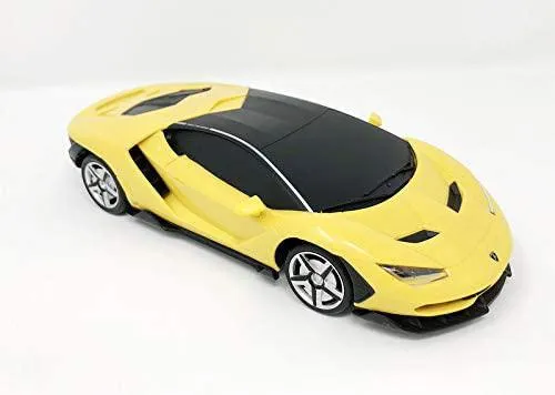 Lamborghini Centenario Electric RC Car Radio Remote Control Vehicle Sport Racing Hobby Grade Licensed Model Car 1:24 (Yellow)