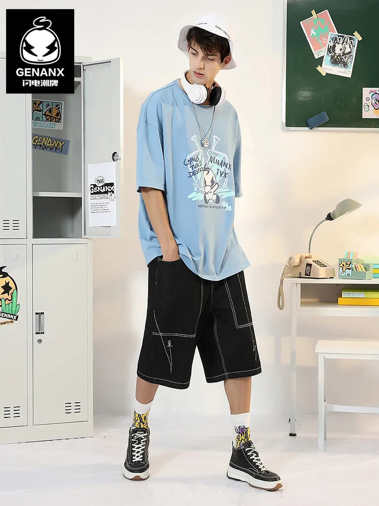 [Lightning Tide brand ×TVX joint model] Printed cotton T-shirt