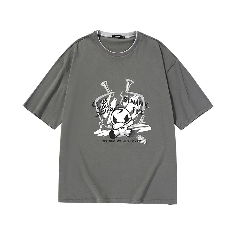 [Lightning Tide brand ×TVX joint model] Printed cotton T-shirt