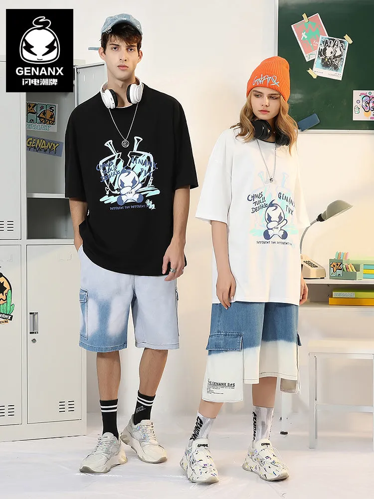 [Lightning Tide brand ×TVX joint model] Printed cotton T-shirt