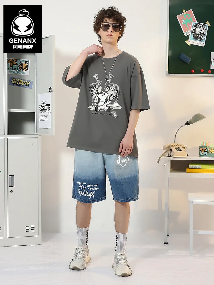 [Lightning Tide brand ×TVX joint model] Printed cotton T-shirt