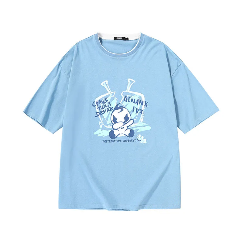 [Lightning Tide brand ×TVX joint model] Printed cotton T-shirt