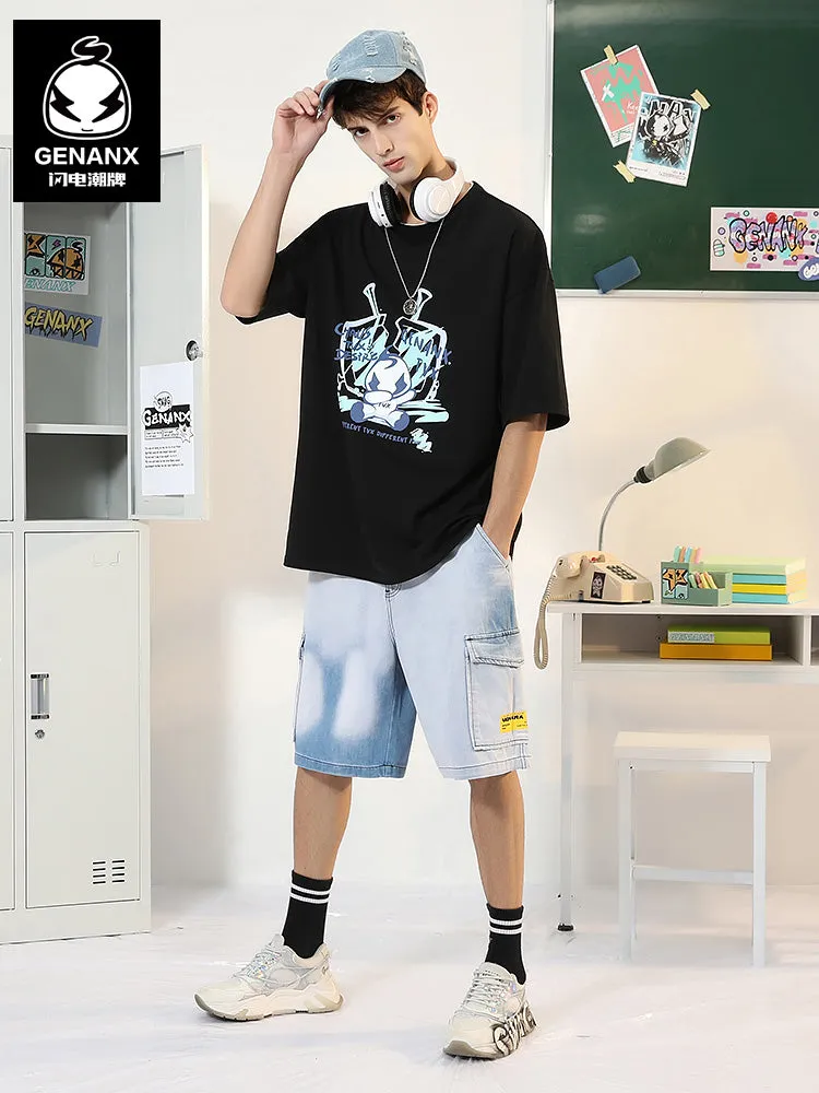 [Lightning Tide brand ×TVX joint model] Printed cotton T-shirt