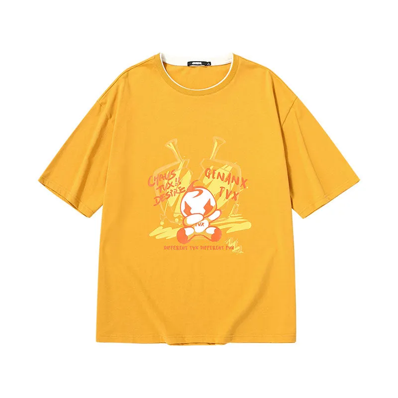 [Lightning Tide brand ×TVX joint model] Printed cotton T-shirt
