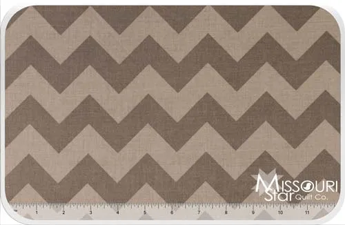 Medium Cotton Chevrons - Tone on Tone Gray Yardage