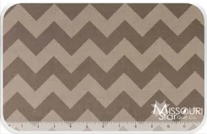 Medium Cotton Chevrons - Tone on Tone Gray Yardage