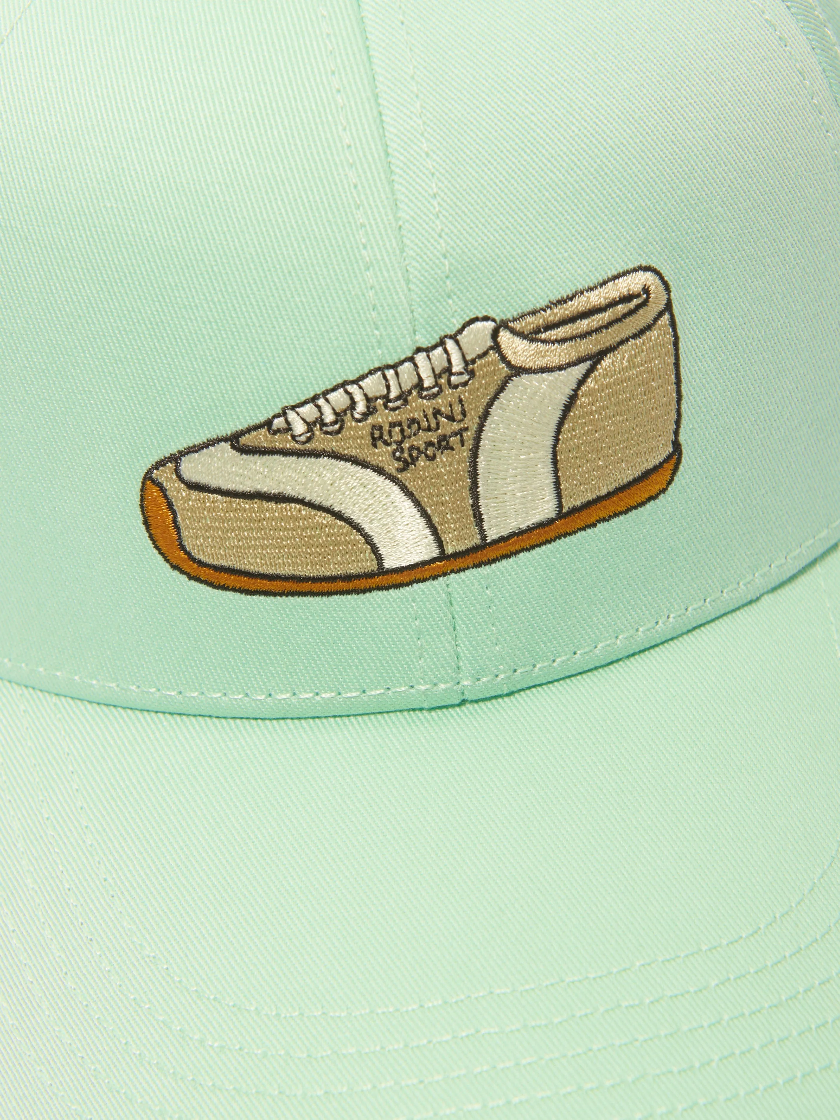 Mini Rodini Kids Sport Embroidered Cap in Green