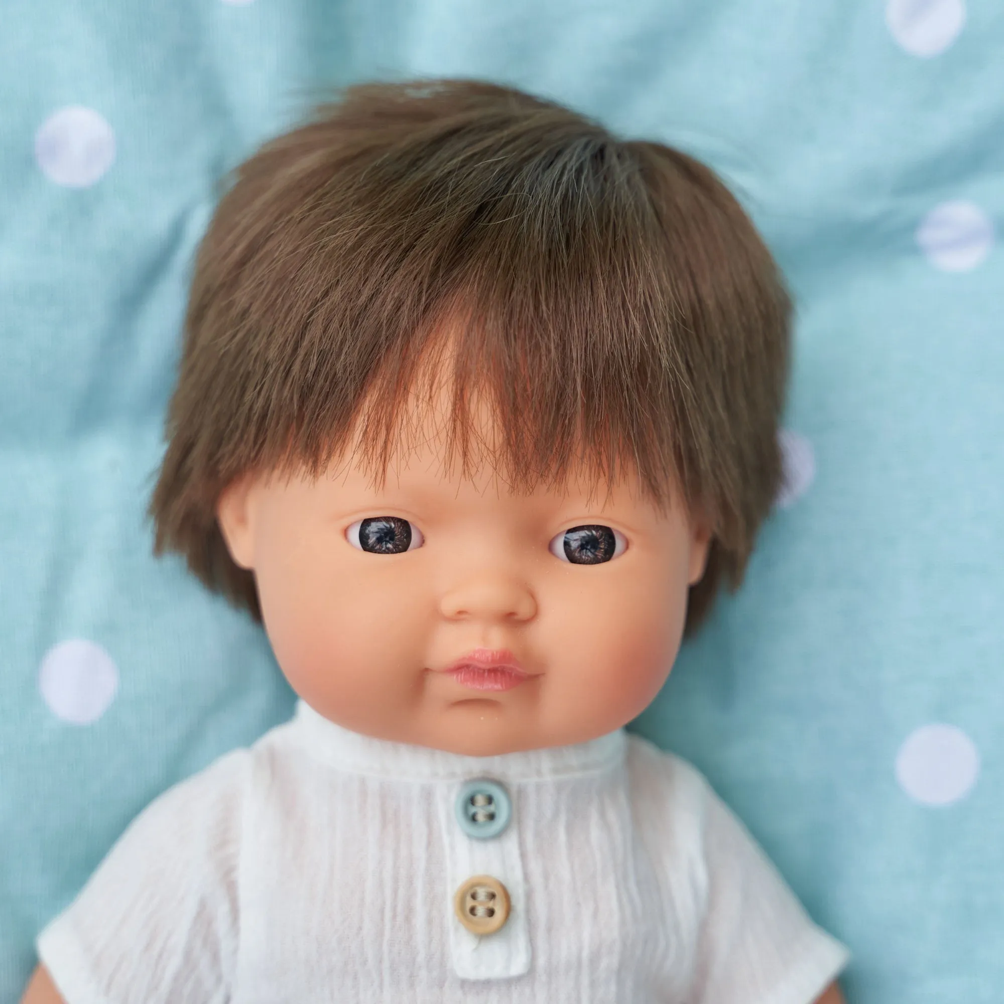 Miniland Toddler Doll BOY 38cm - Caucasian Brown Hair