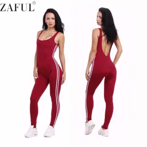 New Summer Sport Yoga Set Sexy U-neck Backless Women Closed-Fitting Jumpsuit Gym Running Sport Wear Suit Workout Clothes