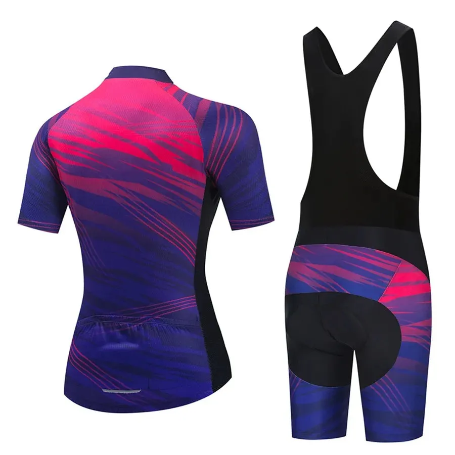 New Summer Women Jerseys Mountian Bike Clothing Racing Bicycle Ropa Ciclismo Girl Cycling Set
