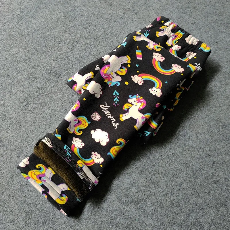 Printing Unicorn Cartoon Baby Girls Leggings Autumn Winter Thicken Warm Kids Boy Girl Pants Children Legging