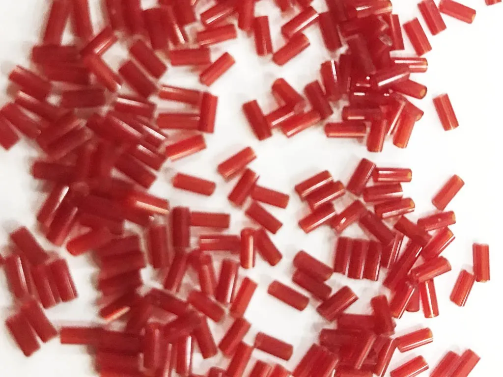 Red Opaque Pipe Glass Seed Beads