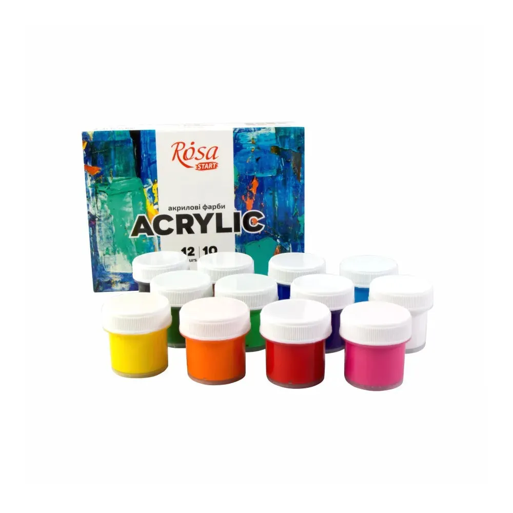 Rosa Start Color Acrylic Paint Set 12 (0.34 oz each)