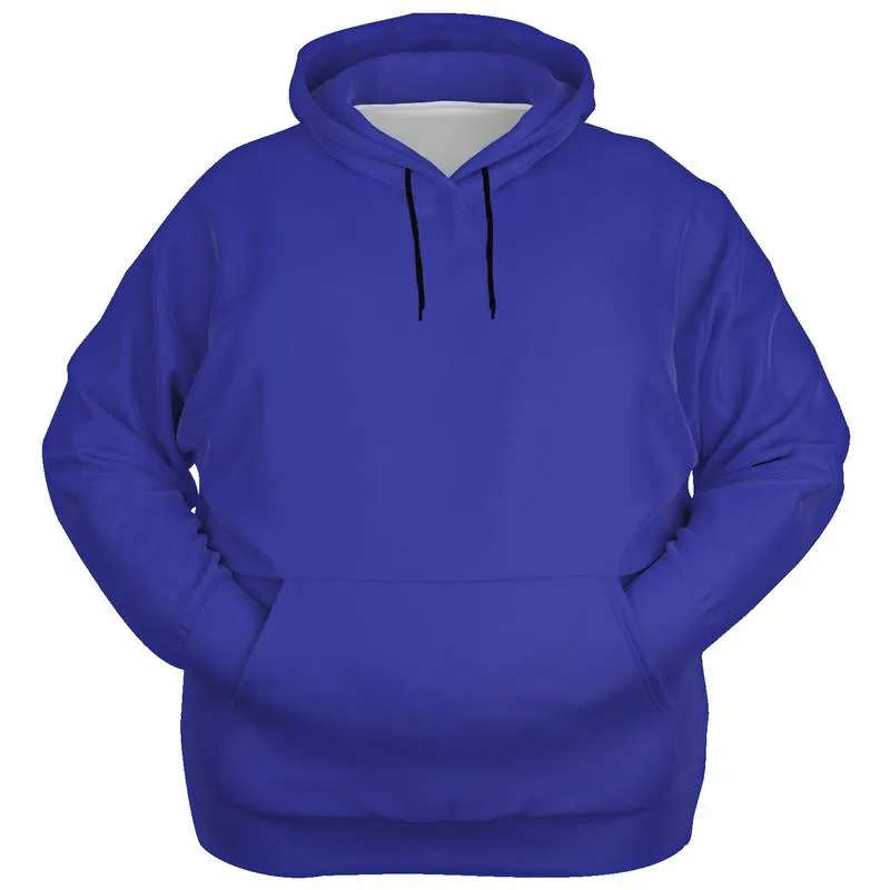 Royal Blue Hoodie | Unisex | with PLUS sizes | Bright Pure Blue | C100M100Y0K0