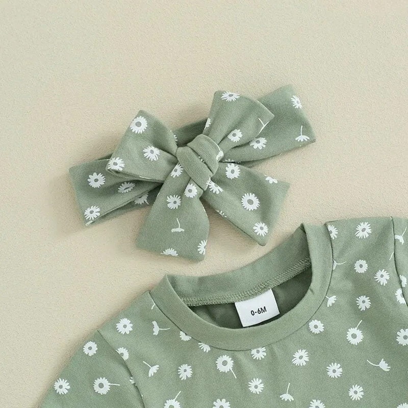Short Sleeve Floral Shorts Baby Set